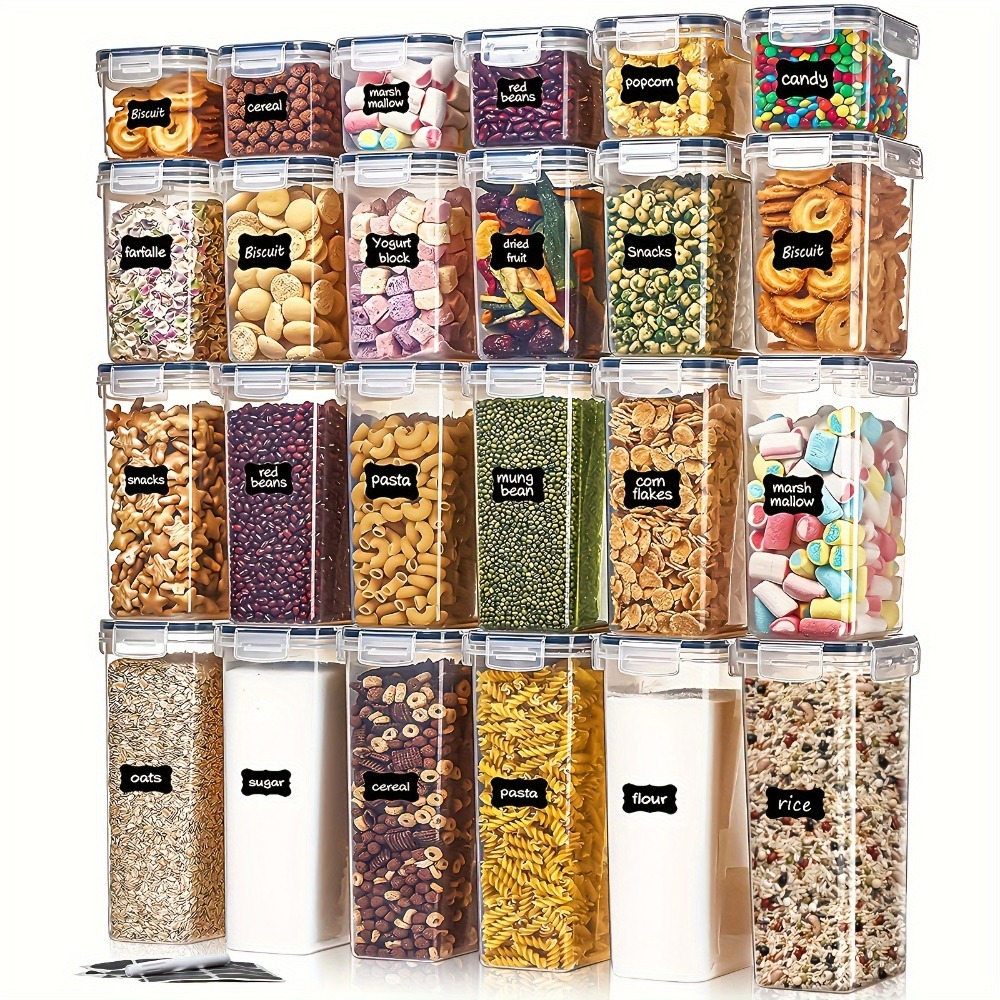 Kitchen Gadgets Organizer - 밀폐용기 24피스 세트 용기 12개 뚜껑