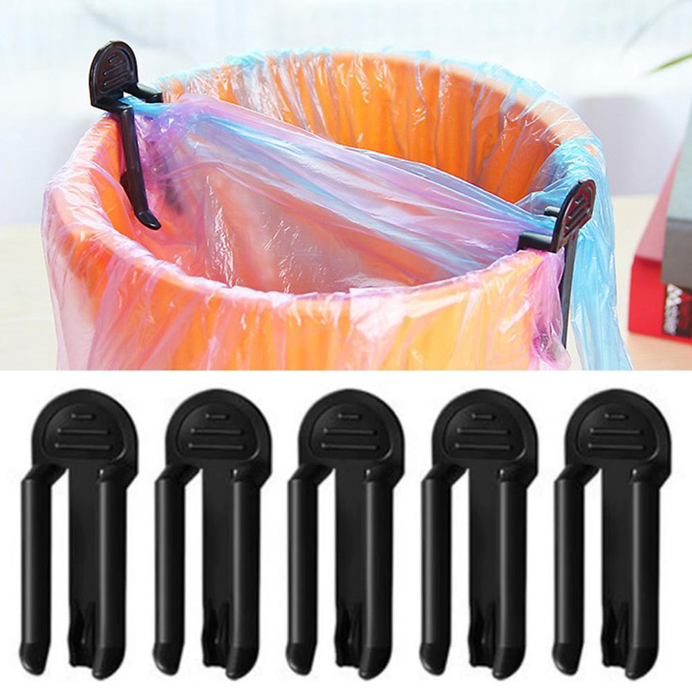 Kitchen Gadgets Organizer - 2/5개 플라스틱 쓰레기봉투 클립 고정형 쓰레기통