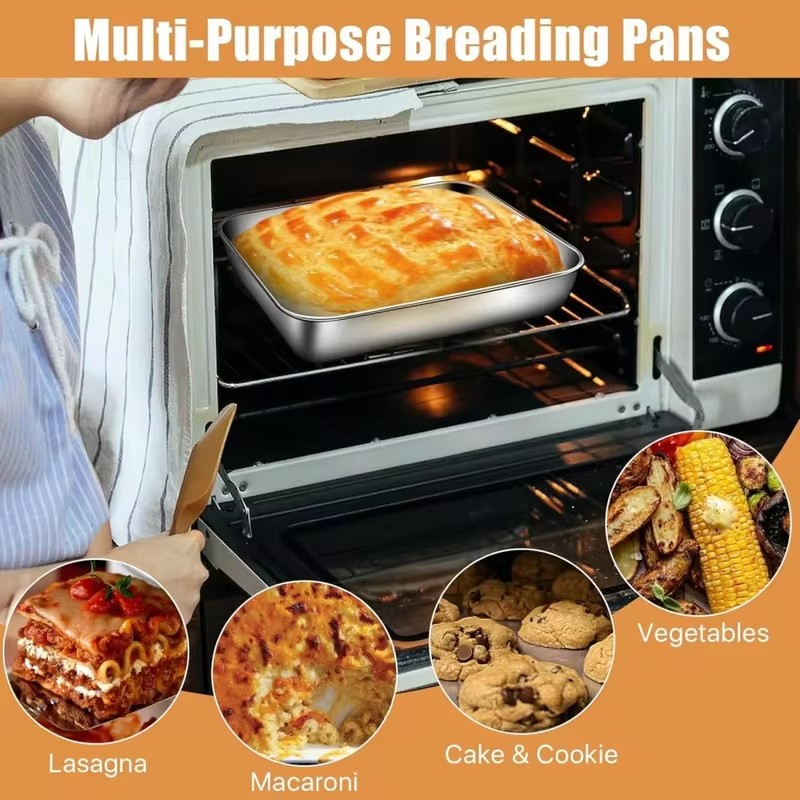 투명 뚜껑이 있는 3개 세트의 스테인리스 스틸 식품 보 - Kitchen Gadgets Organizer 리뷰 및 가격
