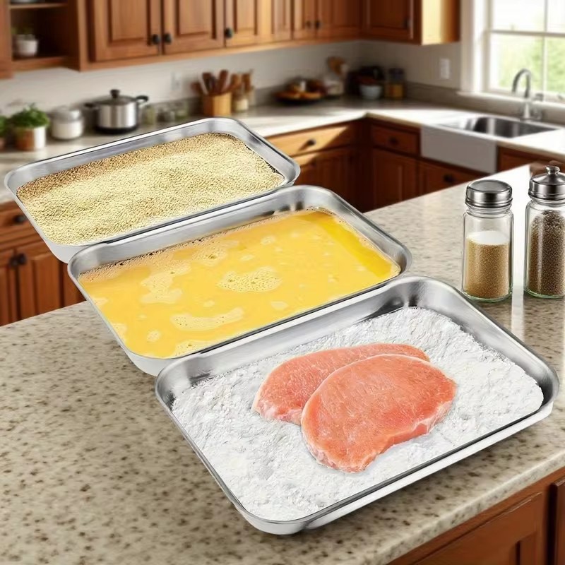 투명 뚜껑이 달린 스테인리스 스틸 식품 보관 용기 3개 - Kitchen Gadgets Organizer 리뷰 및 가격